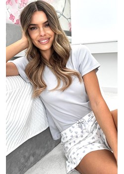 Donna piżama damska z krótkim rękawem szara Love short, Kolor szary-wzór, Rozmiar S, Donna ze sklepu Primodo w kategorii Piżamy damskie - zdjęcie 188510640