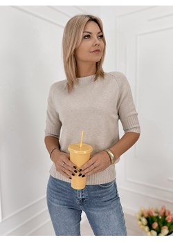 sweter mores beżowy one size ze sklepu UBRA w kategorii Swetry damskie - zdjęcie 188510912