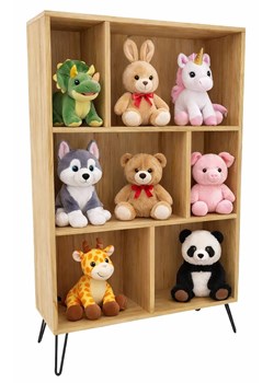 Industrialny regał na zabawki dąb craft P2-M66 ze sklepu Edinos.pl w kategorii Regały i witryny - zdjęcie 188511040