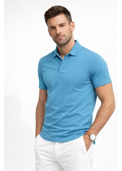 Koszulka polo męska turkusowa Recea ze sklepu Recea.pl w kategorii T-shirty męskie - zdjęcie 188512521