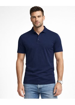 Koszulka polo męska ciemny granatowy Recea ze sklepu Recea.pl w kategorii T-shirty męskie - zdjęcie 188512524
