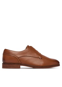 Tommy Hilfiger Półbuty Hilfiger Leather Dress Shoe FM0FM05777 Brązowy ze sklepu MODIVO w kategorii Buty eleganckie męskie - zdjęcie 188512680
