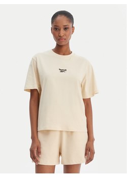 Reebok T-Shirt Suzie RK25505CCW Beżowy Relaxed Fit ze sklepu MODIVO w kategorii Bluzki damskie - zdjęcie 188512784