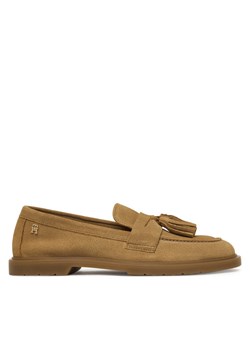 Tommy Hilfiger Mokasyny Light Suede Tassel Loafer FW0FW09285 Brązowy ze sklepu MODIVO w kategorii Mokasyny damskie - zdjęcie 188512820