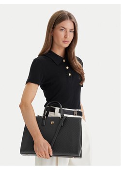 Tommy Hilfiger Torebka Th Daily Satchel Mono AW0AW18418 Czarny ze sklepu MODIVO w kategorii Kuferki - zdjęcie 188512943