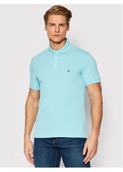 Tommy Hilfiger Polo 1985 MW0MW17771 Niebieski Slim Fit ze sklepu MODIVO w kategorii T-shirty męskie - zdjęcie 188512964