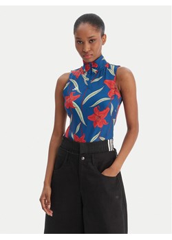 adidas Body Farm Rio KD4636 Niebieski Slim Fit ze sklepu MODIVO w kategorii Bluzki damskie - zdjęcie 188512990