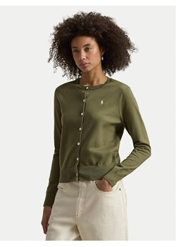 Polo Ralph Lauren Kardigan 211971871501 Khaki Slim Fit ze sklepu MODIVO w kategorii Swetry damskie - zdjęcie 188513144
