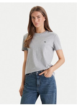 Calvin Klein Jeans T-Shirt Archive LV047B224G Szary Regular Fit ze sklepu MODIVO w kategorii Bluzki damskie - zdjęcie 188513244