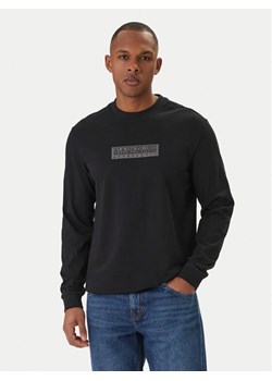 Napapijri Longsleeve S-Box Logo NP0A8BC5 Czarny Regular Fit ze sklepu MODIVO w kategorii T-shirty męskie - zdjęcie 188513334