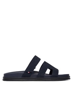 Tommy Hilfiger Klapki Adjustable Premium Suede FM0FM05774 Granatowy ze sklepu MODIVO w kategorii Klapki męskie - zdjęcie 188513494