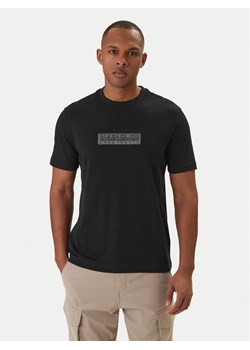 Napapijri T-Shirt S-Box Logo NP0A4IFL Czarny Regular Fit ze sklepu MODIVO w kategorii T-shirty męskie - zdjęcie 188513552