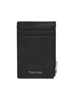 Calvin Klein Etui na karty kredytowe Foil Emboss N/S Zip Card Case LV04D1244G Czarny ze sklepu MODIVO w kategorii Etui - zdjęcie 188513771