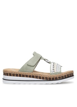Rieker Klapki V79M6-52 Zielony ze sklepu MODIVO w kategorii Klapki damskie - zdjęcie 188513831