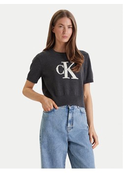 Calvin Klein Jeans Sweter Chunky LV044E306G Szary Regular Fit ze sklepu MODIVO w kategorii Swetry damskie - zdjęcie 188514014