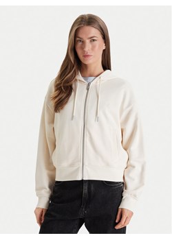 Calvin Klein Jeans Bluza Monogram LV047F208G Beżowy Relaxed Fit ze sklepu MODIVO w kategorii Bluzy damskie - zdjęcie 188514152