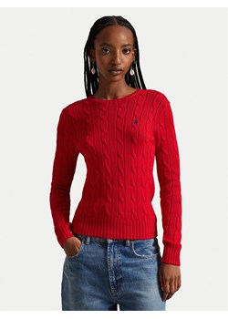 Polo Ralph Lauren Sweter 211971869502 Czerwony Slim Fit ze sklepu MODIVO w kategorii Swetry damskie - zdjęcie 188514241