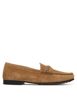 Tommy Hilfiger Mokasyny Th Chain Suede Loafer FW0FW09327 Brązowy ze sklepu MODIVO w kategorii Mokasyny damskie - zdjęcie 188514310