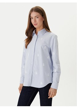 Tommy Hilfiger Koszula WW0WW49386 Błękitny Relaxed Fit ze sklepu MODIVO w kategorii Koszule damskie - zdjęcie 188514443