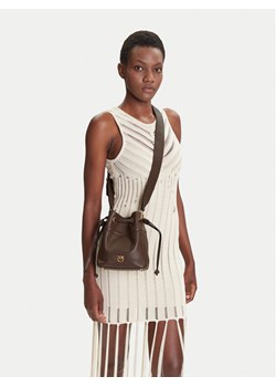 PINKO Torebka Secchiello Mini Al 25-26 104303 A0QO Brązowy ze sklepu MODIVO w kategorii Torebki worki - zdjęcie 188514631
