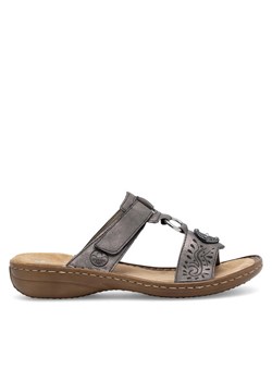 Rieker Klapki 608K1-45 Szary ze sklepu MODIVO w kategorii Klapki damskie - zdjęcie 188515054