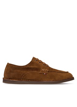 Tommy Hilfiger Półbuty Stitchdown Suede Derby FM0FM05841 Brązowy ze sklepu MODIVO w kategorii Półbuty męskie - zdjęcie 188515304