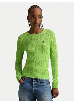 Polo Ralph Lauren Sweter 211971869504 Zielony Slim Fit ze sklepu MODIVO w kategorii Swetry damskie - zdjęcie 188515611