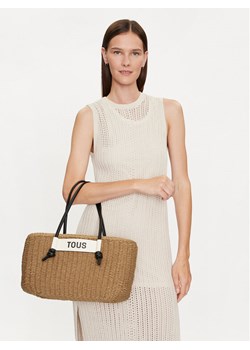 TOUS Torebka Capazo L Scoubidou 2001716959 Beżowy ze sklepu MODIVO w kategorii Torby letnie - zdjęcie 188515810