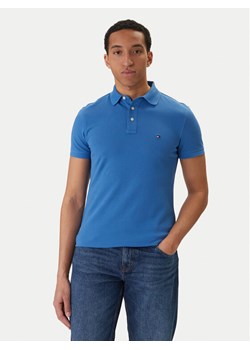 Tommy Hilfiger Polo 1985 MW0MW17771 Niebieski Slim Fit ze sklepu MODIVO w kategorii T-shirty męskie - zdjęcie 188515824