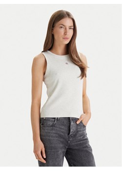 Calvin Klein Jeans Top LV047C201G Beżowy Slim Fit ze sklepu MODIVO w kategorii Bluzki damskie - zdjęcie 188515850