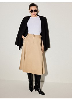 Mohito - Spódnica midi z paskiem - beżowy ze sklepu Mohito w kategorii Spódnice - zdjęcie 188529794