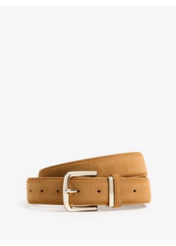 Mohito - Skórzany pasek z klamrą - bursztynowy ze sklepu Mohito w kategorii Paski damskie - zdjęcie 188530210