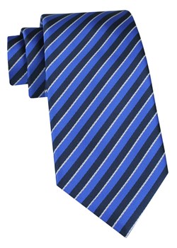 Klasyczny Krawat Klubowy - Alties - Czarno-Niebieski, Drobny Prążek KRALTS1221 ze sklepu JegoSzafa.pl w kategorii Krawaty - zdjęcie 188531290