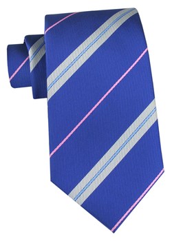 Klasyczny Krawat Klubowy - Alties - Niebieski, Prążek KRALTS1218 ze sklepu JegoSzafa.pl w kategorii Krawaty - zdjęcie 188531334