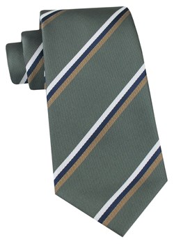 Klasyczny Krawat Klubowy - Alties - w Prążek, Stonowana Zieleń KRALTS1228 ze sklepu JegoSzafa.pl w kategorii Krawaty - zdjęcie 188531364
