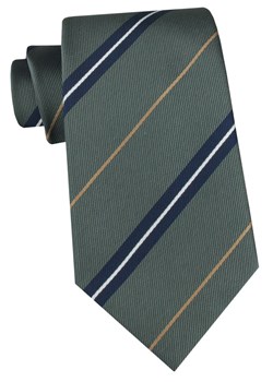 Klasyczny Krawat Klubowy - Alties - Zielony w Prążki KRALTS1226 ze sklepu JegoSzafa.pl w kategorii Krawaty - zdjęcie 188531374