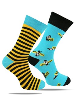 Skarpetki Bawełniane - Tematyczne - Asymetryczne w Pszczoły SKEMACSHSTR0144pszczoly ze sklepu JegoSzafa.pl w kategorii Skarpetki męskie - zdjęcie 188531404