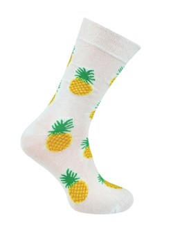 Skarpetki Bawełniane - Tematyczne - Białe w Ananasy SKEMACSHSTR0161ananasBI ze sklepu JegoSzafa.pl w kategorii Skarpetki męskie - zdjęcie 188531422