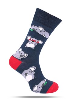 Skarpetki Bawełniane - Tematyczne -  Miś Koala, Granatowe SKEMACSHSTR0146koalaNieb ze sklepu JegoSzafa.pl w kategorii Skarpetki męskie - zdjęcie 188531473