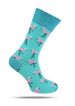 Skarpetki Bawełniane - Tematyczne - Turkusowe we Flamingi SKEMACSHSTR0154flamingiNB ze sklepu JegoSzafa.pl w kategorii Skarpetki męskie - zdjęcie 188531522