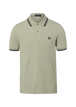 Fred Perry Męska koszulka polo Mężczyźni Bawełna khaki jednolity ze sklepu vangraaf w kategorii T-shirty męskie - zdjęcie 188531570