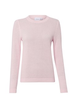 Vila Sweter damski - VIDalo Kobiety Bawełna różowy jednolity ze sklepu vangraaf w kategorii Swetry damskie - zdjęcie 188531584