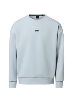 BOSS Green Bluza męska - Stenson Mężczyźni Bawełna jasnoniebieski jednolity ze sklepu vangraaf w kategorii Bluzy męskie - zdjęcie 188531593