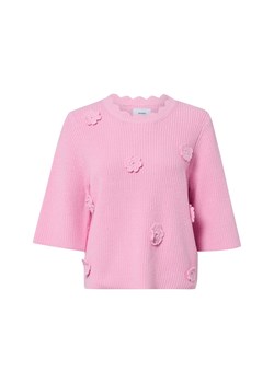 Nümph Damski sweter z dzianiny - NUMarsie Kobiety różowy jednolity ze sklepu vangraaf w kategorii Swetry damskie - zdjęcie 188531631