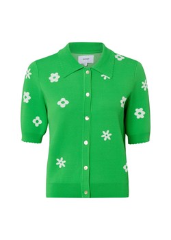 Nümph Sweter damski z dzianiny - NUMargitta Kobiety zielony wzorzysty ze sklepu vangraaf w kategorii Swetry damskie - zdjęcie 188531632