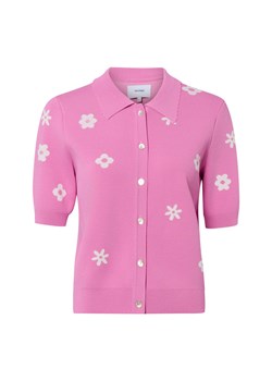 Nümph Sweter damski z dzianiny - NUMargitta Kobiety wyrazisty róż wzorzysty ze sklepu vangraaf w kategorii Swetry damskie - zdjęcie 188531633