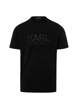 KARL LAGERFELD Koszulka męska Mężczyźni Bawełna czarny jednolity ze sklepu vangraaf w kategorii T-shirty męskie - zdjęcie 188531651