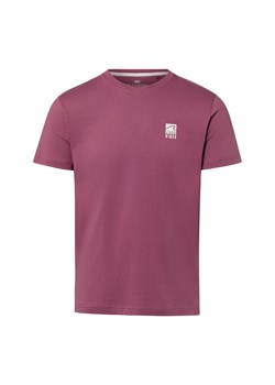 Nils Sundström Koszulka męska Mężczyźni Bawełna (100%) bakłażanowy jednolity ze sklepu vangraaf w kategorii T-shirty męskie - zdjęcie 188531682