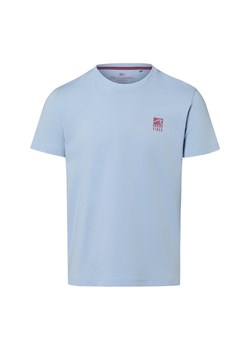 Nils Sundström Koszulka męska Mężczyźni Bawełna (100%) jasnoniebieski jednolity ze sklepu vangraaf w kategorii T-shirty męskie - zdjęcie 188531683