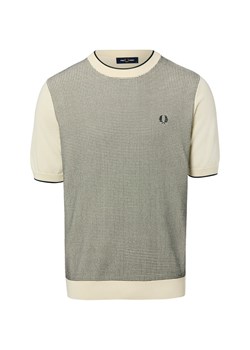 Fred Perry Męska koszula z dzianiny Mężczyźni piaskowy wypukły wzór tkaniny ze sklepu vangraaf w kategorii Swetry męskie - zdjęcie 188531701